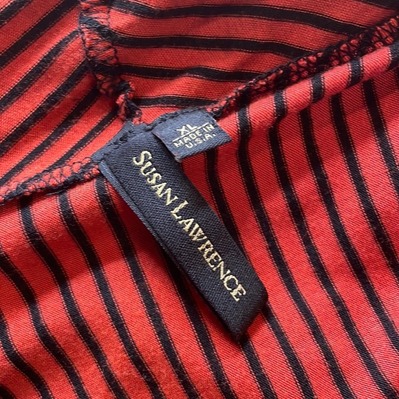 Susan Lawrence Lightweight Striped Cardigan Sweater - Picture 5 of 9